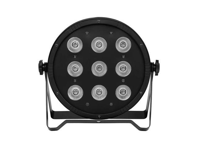 Monoprice Flat PAR Stage Light RGBW 10 watt, x 9 LED, 8-channel DMX, Strobe follow mode - Stage Right Series