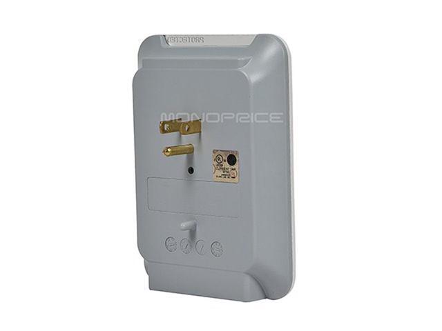 Monoprice Power & Surge - 6 Outlet Surge Protector Slim Wall Tap - White UL Rated, 540 Joules With Protected Light Indicator
