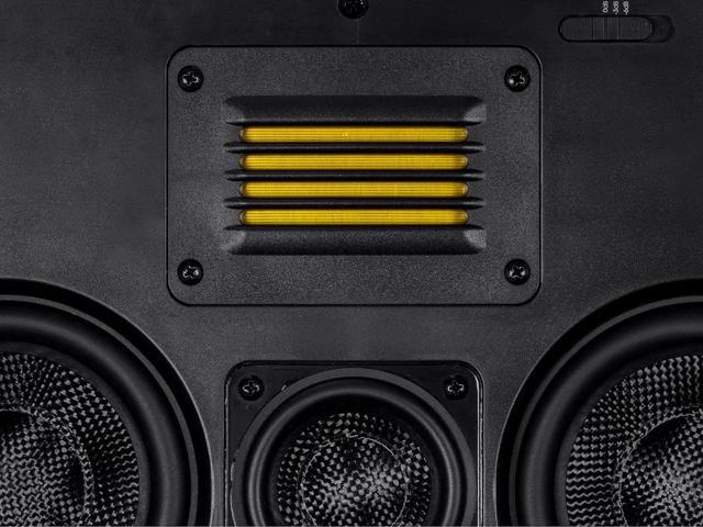 Monoprice 3-Way Carbon Fiber In-Wall Speaker Center Channel - Dual 5.25-inch (Single) With Ribbon Tweeter - Amber Series