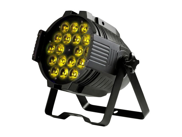 Monoprice Stage Wash PAR Stage Light (RGBWA-UV) 18 Watt, x 18 LED, 6-channel and 10-channel DMX modes - Stage Right Series