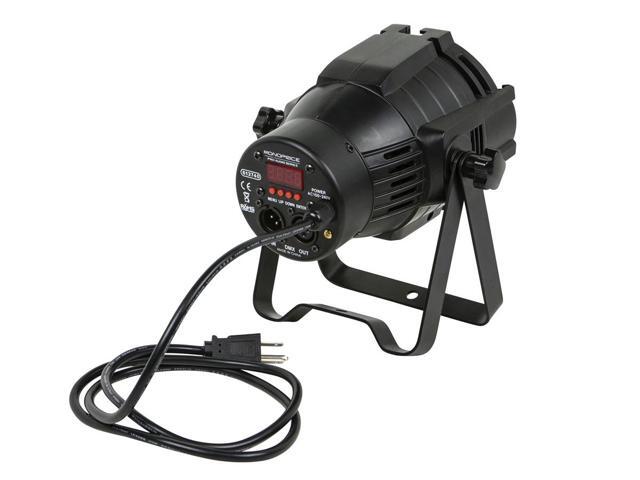 Monoprice PAR-575 Stage Light (RGBW) Bright, 8 watt, x 7 LED, aluminum shell, built-in programs for dimming and strobe effect - Stage Right Series