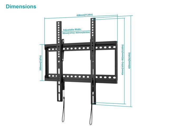 Monoprice TV Wall Mount Bracket For TVs Up to 55in, Tilt, Max Weight 77lbs, VESA Patterns Up to 600x400, UL Certified - Select Series