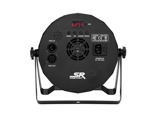 Monoprice Flat PAR Stage Light RGBW 10 watt, x 9 LED, 8-channel DMX, Strobe follow mode - Stage Right Series