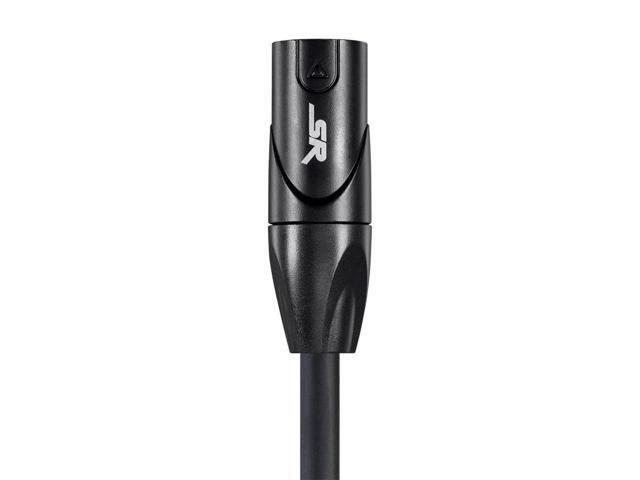 Monoprice XLR Male to 1/4 Inch TRS Male Cable - 6 Feet - Black 16AWG, Gold Plated - Stage Right Series
