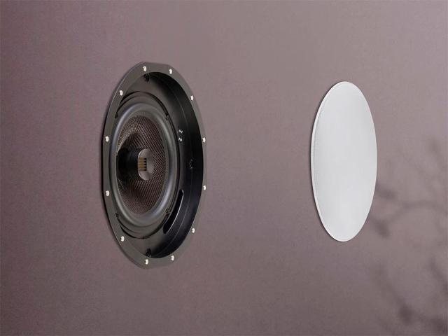 Monoprice Amber 2-Way Carbon Fiber Ceiling Speakers - 8 Inch With Magnetic Grille And Ribbon Tweeter (Pair) - image 3