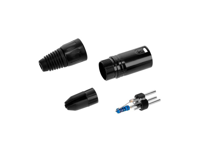 Monoprice Pro Audio Cable - 3-Pin DMX Terminator - Black With An Anodized Aluminum Locking XLR Body, Plastic Cap And Rubber Boot