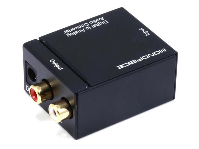 Monoprice Digital Coax & Optical Toslink to R/L Stereo Audio Converter