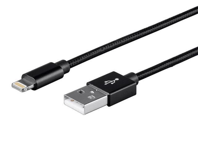Monoprice Palette Series MFi Certified Lightning to USB Charge & Sync Cable, 3ft Black