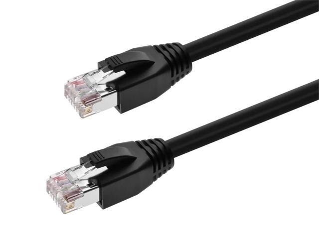 Monoprice Cat6 Ethernet Network Patch Cable - 50 feet - Black 23AWG, F/UTP, CMP, Plenum rated - Entegrade Series