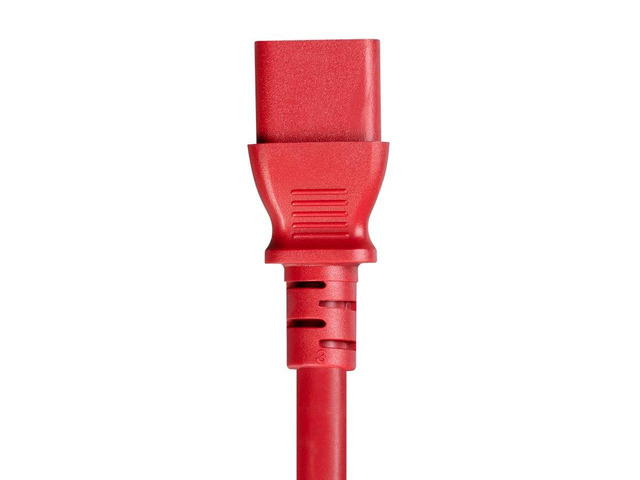 Monoprice 14AWG Power Cable / Cord - 6ft - Red for PDU 15A (IEC 60320 C13 to IEC 60320 C20)