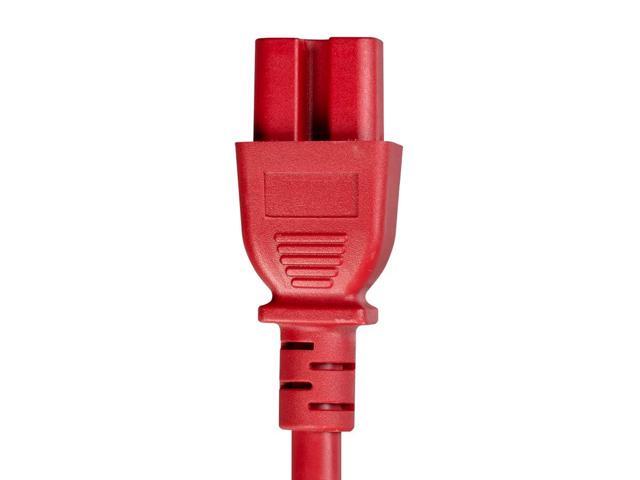Monoprice 14AWG Heavy-Duty Computer Extension Power Cable / Cord - 6ft - Red 15A 14AWG (IEC-320-C14 to IEC-320-C15)