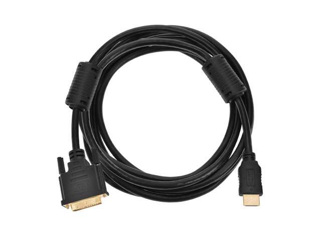 Monoprice HDMI Cable to DVI Adapter Cable - 10 Feet - Black Video Cable, 28AWG, Compatible with AVCHD / PlayStation 3 and More - with Ferrite Cores