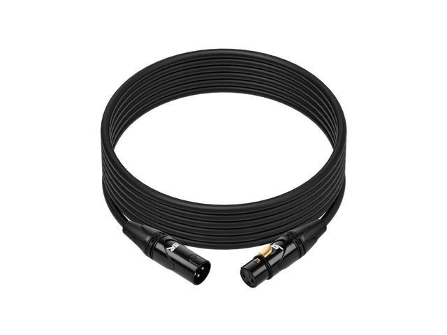Monoprice Starquad XLR Microphone Cable - 10 Feet - Black XLR-M to XLR-F, 24AWG, Optimized for Analog Audio - Gold Contacts - Stage Right Series