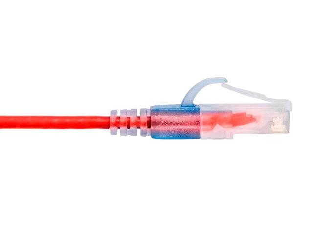 Monoprice Cat6A Ethernet Network Patch Cable - 25 Feet - Red 10-Pack, 10G - SlimRun Series