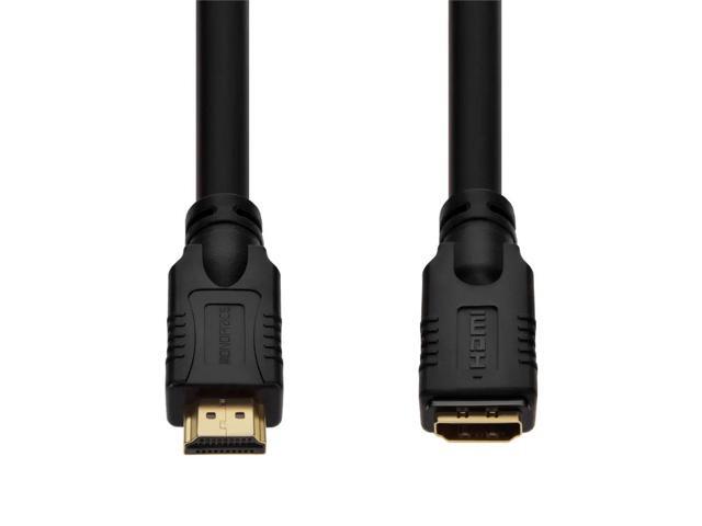 Monoprice Commercial Series High Speed HDMI Extension Cable, 4K @ 24Hz, 10.2Gbps, 24AWG, CL2, 10ft, Black