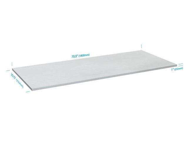 Monoprice Table Top for Sit-Stand Height Adjustable Desk Frame, 6ft, White, Enough Room for PC or Laptop, Monitors, Keyboard - Workstream Collection