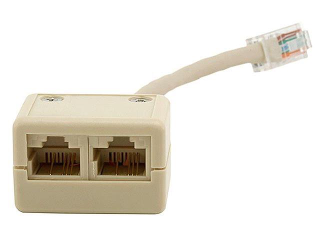 Monoprice Cat5e 1x Male/2x Female T-Adapter - 6 Inch