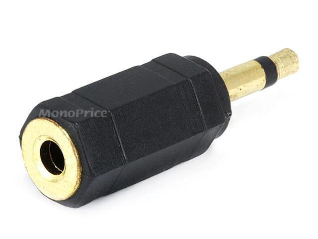 Monoprice 2-Port 3.5mm Audio Audio Adapter, Black Black 7128