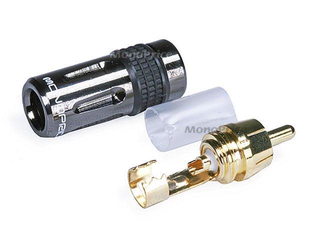Monoprice Gold Plated RCA Plug Metal Connector Body