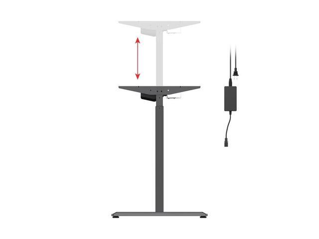 Monoprice Height Adjustable Sit Stand Riser Table Desk Frame - Black With Electric Single Motor, Compatible With Desktops From 39 Inches Up To 63...