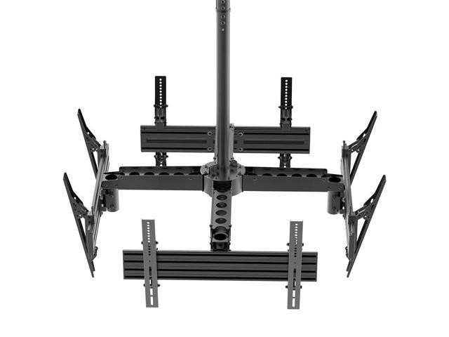 Monoprice Quad Sided Ceiling TV Mount Bracket, For TVs 32 to 65 Inches, Max Weight 66lbs per Screen