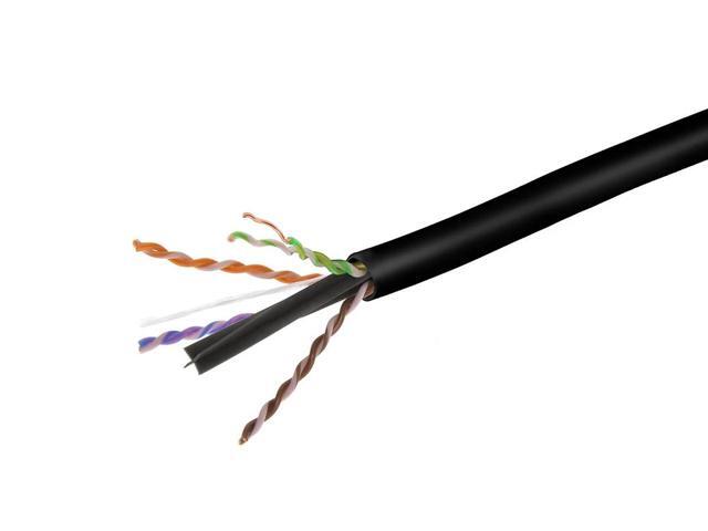Monoprice Cat6 Ethernet Bulk Cable - 1000 Feet - Black Network Internet Cord - Solid, 550Mhz, UTP, CMP, Plenum, Pure Bare Copper Wire, 23AWG, No...
