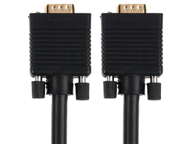 Monoprice Super VGA Monitor Cable - 6 Feet - Black Male to Male with Ferrite Cores (Gold Plated)