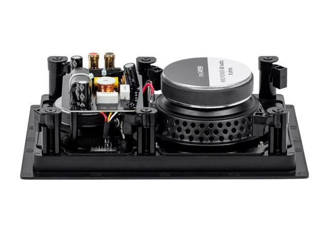 Monoprice 3-Way Carbon Fiber In-Wall Speakers - 6.5 Inch (Pair) With Magnetic Grille - Alpha Series