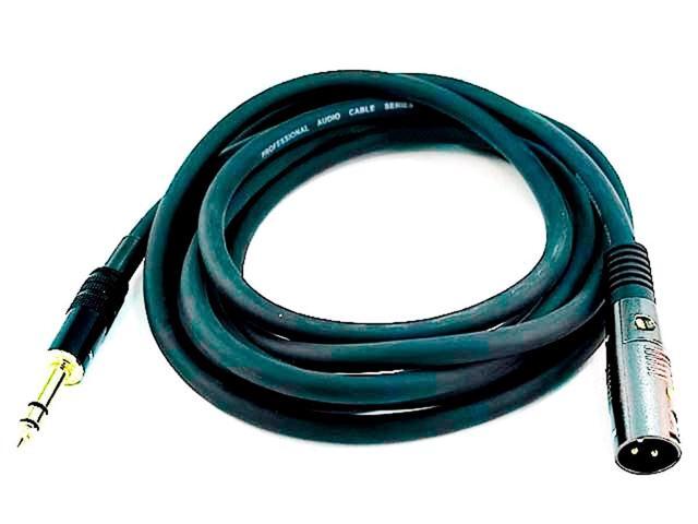 Monoprice XLR Male to 1/4in TRS Male Cable - 10 Feet 16AWG, Gold Plated - Premier Series