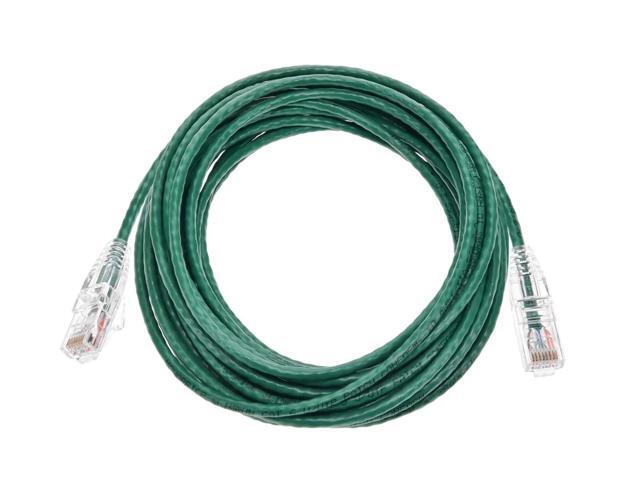 Monoprice Cat6 Ethernet Patch Cable - 20 Feet - Green Snagless RJ45 Stranded 550MHz UTP CMR Riser Rated Pure Bare Copper Wire 28AWG - SlimRun Series