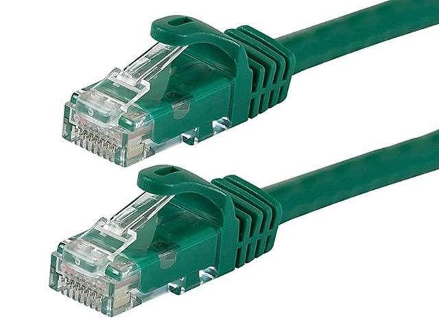 Monoprice Cat6 Ethernet Patch Cable - 7 Feet - Green Network Internet Cord - RJ45, Stranded, 550Mhz, UTP, Pure Bare Copper Wire, 24AWG - Flexboot...