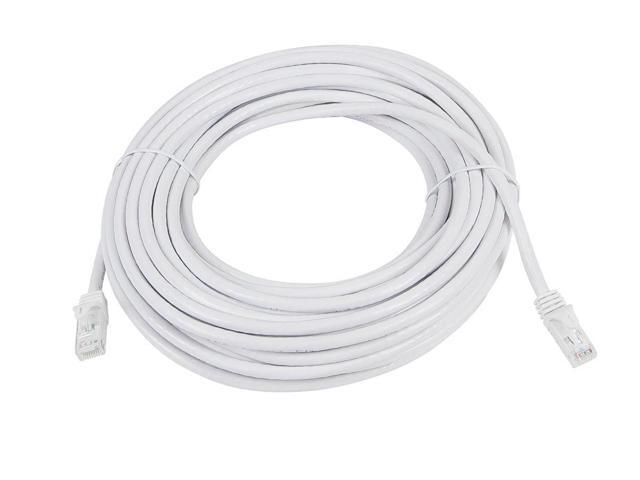 Monoprice Cat5e Ethernet Patch Cable - 100 Feet - White Network Internet Cord - RJ45, Stranded, 350Mhz, UTP, Pure Bare Copper Wire, 24AWG -...