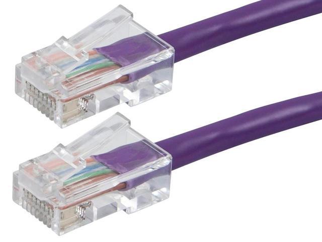 Monoprice Cat6 Ethernet Patch Cable - 1 Feet - Purple Network Internet Cord - RJ45, Stranded, 550Mhz, UTP, Pure Bare Copper Wire, 24AWG -...