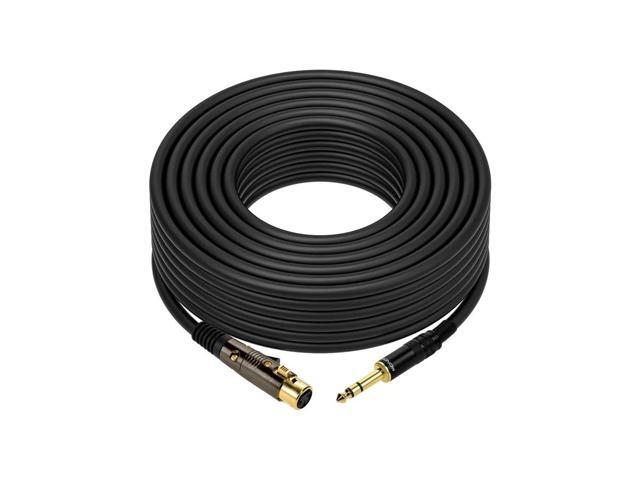 Monoprice XLR Female to 1/4in TRS Male Cable - 50 Feet 16AWG, Gold Plated - Premier Series