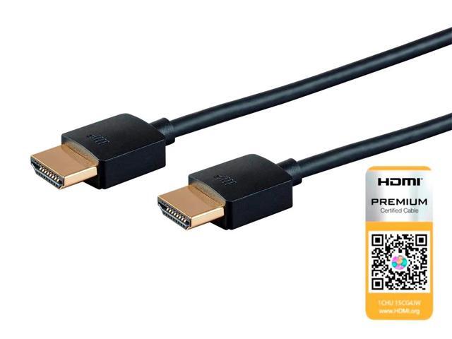Monoprice HDMI Cable - 3 Feet - Black (5 Pack) Certified Premium, High Speed, 4K@60Hz HDR, 18Gbps 36AWG YUV 4:4:4, Compatible with UHD TV / PS4 Pro...