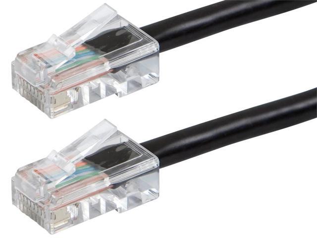 Monoprice Cat6 Ethernet Patch Cable - 50 Feet - Black Network Internet Cord - RJ45, Stranded, 550Mhz, UTP, Pure Bare Copper Wire, 24AWG -.
