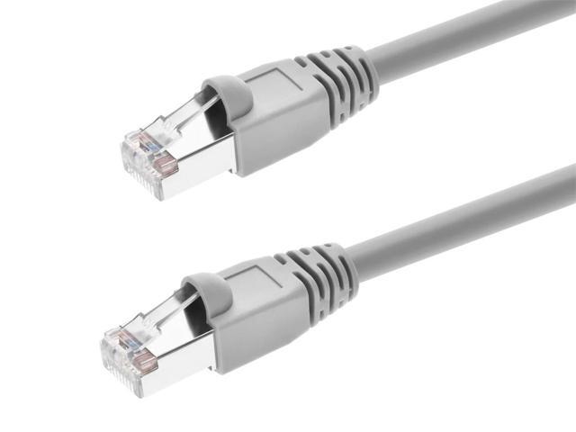 Monoprice Cat5e Ethernet Patch Cable - 50 Feet - Gray Network Internet Cord - RJ45, Stranded, 350Mhz, STP, Pure Bare Copper Wire, 24AWG