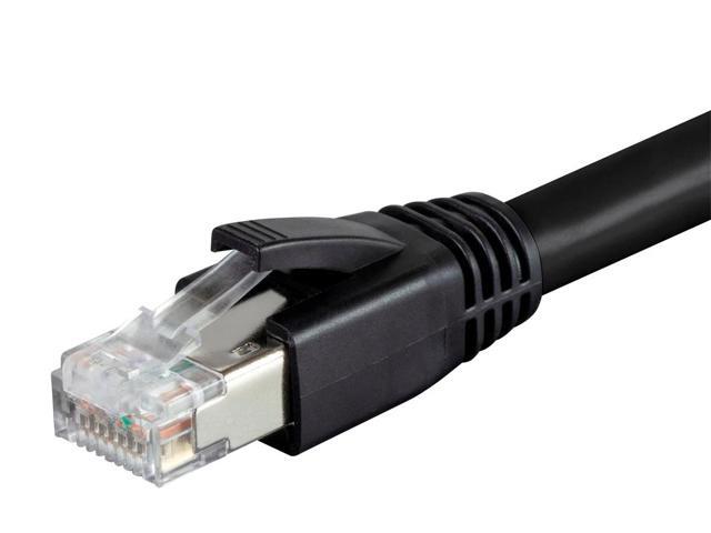 Monoprice Cat8 Ethernet Network Cable - 5 Feet - Black 2GHz, 40Gbps, 24AWG, S/FTP - Entegrade Series