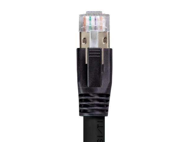 Monoprice Cat8 Ethernet Network Cable - 5 Feet - Black 2GHz, 40Gbps, 24AWG, S/FTP - Entegrade Series