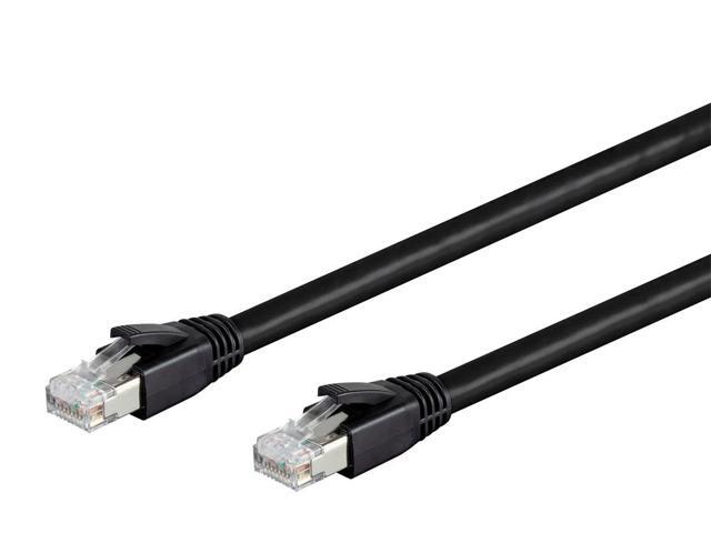 Monoprice Cat8 Ethernet Network Cable - 5 Feet - Black 2GHz, 40Gbps, 24AWG, S/FTP - Entegrade Series
