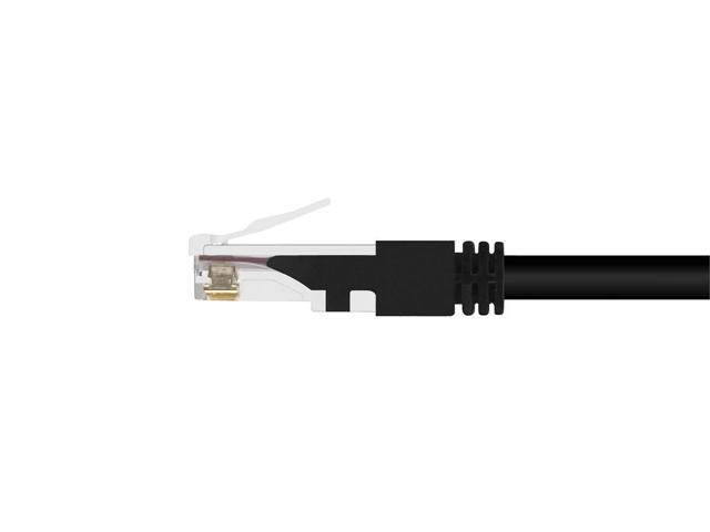 Monoprice Cat6 Ethernet Patch Cable - 25 Feet - Black Snagless RJ45, Stranded, 550MHz, UTP, Pure Bare Copper Wire, 24AWG, Outdoor Rated