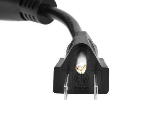 Monoprice Heavy Duty Extension Cord - 1 Feet - Black NEMA 5-15P to 2x NEMA 5-15R, 18AWG, 10A, SVT, 120V