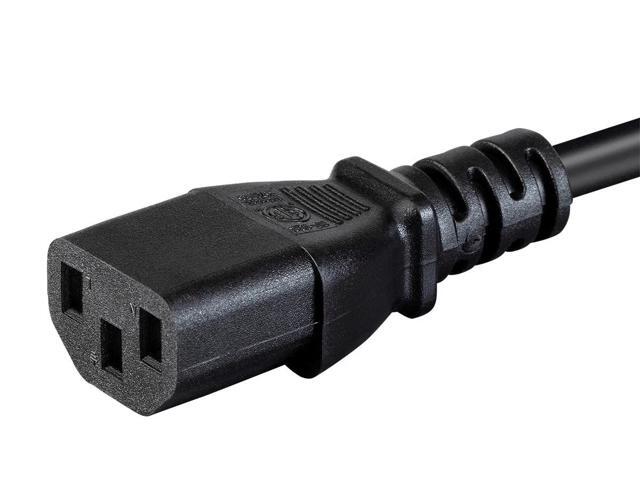 Monoprice Power Cord - 8 Feet - Black NEMA 5-15P to IEC-320-C13, 18AWG, 10A, SVT, 125V