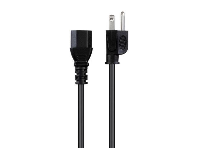 Monoprice Power Cord - 8 Feet - Black NEMA 5-15P to IEC-320-C13, 18AWG, 10A, SVT, 125V