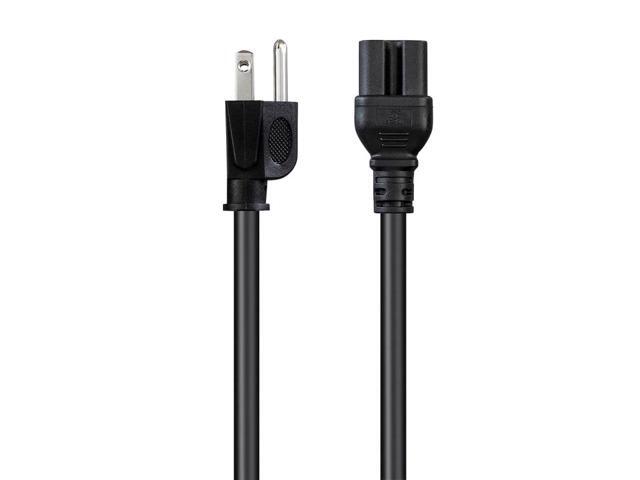Monoprice Heavy Duty Power Cord - 8 Feet - Black NEMA 5-15P to IEC 60320 C15, 14AWG, 15A, SJT, 125V