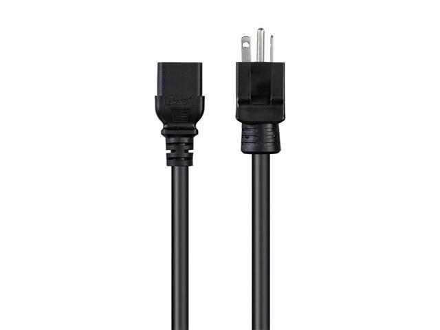Monoprice Heavy Duty Extension Cord - 6 Feet - Black IEC 60320 C19 to NEMA 5-20P, 12AWG, 20A, SJT, 125V