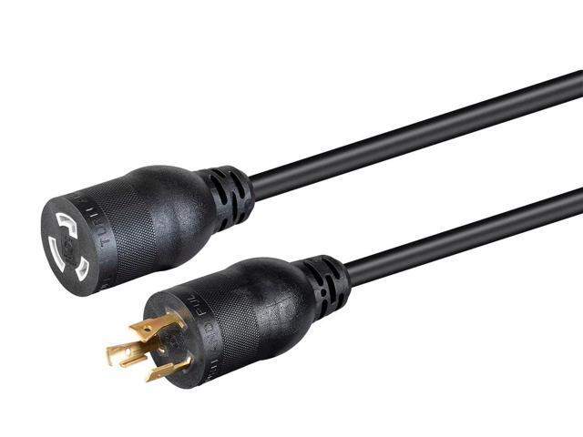 Monoprice Heavy Duty Extension Cord - 10 Feet - Black Locking Connectors - NEMA L5-20P to NEMA L5-20R, 12AWG, 20A, SJT, 125V