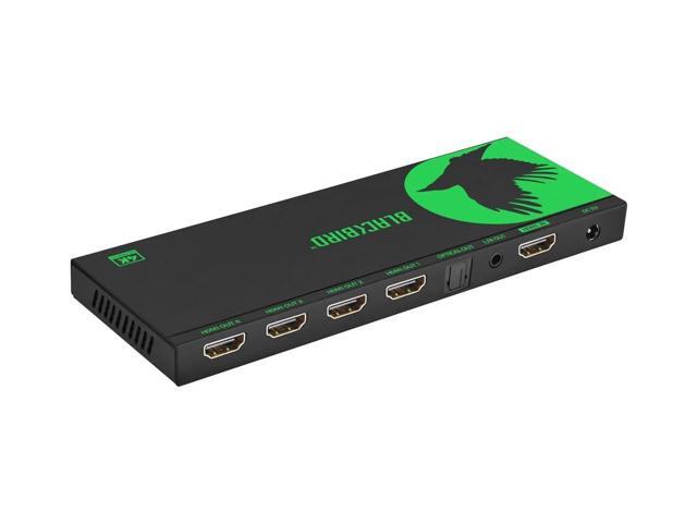 Monoprice Blackbird 4K 1x4 HDMI Splitter Supports HDMI 2.0 HDCP 2.2 4K@60Hz YCbCr 4:4:4 Featuring 4K to 1080p Downscaling - image 4