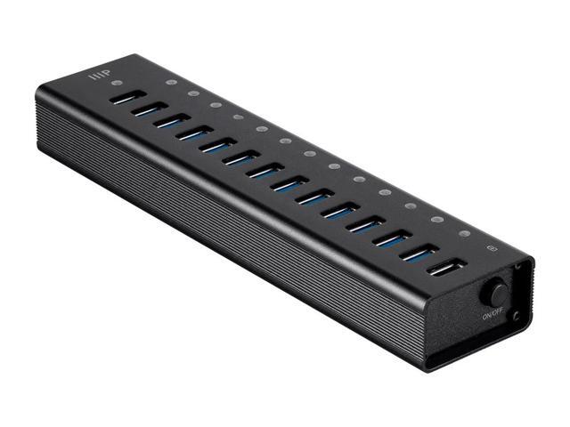 Monoprice 13-Port USB 3.0 Hub, 5Gbps, Heavy Duty Aluminum, Plug And Play With AC Adapter