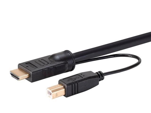Monoprice HDMI USB Combo Cable - 10 Feet - Black 4K@60Hz, High Dynamic Range (HDR) For KVM Switches - Switch Series